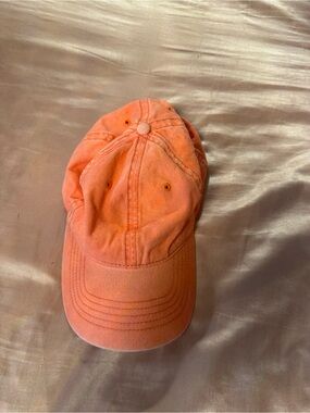 Classic Orange Cotton Baseball Cap - Unbranded
